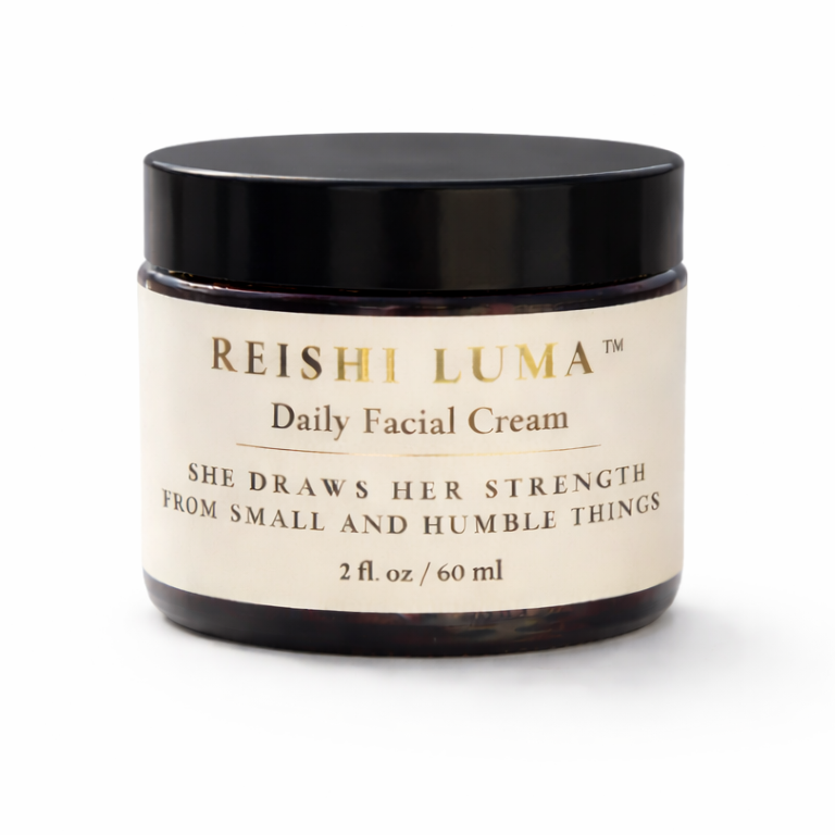 Jar of Reishi Luma Daily Facial Cream on a white background